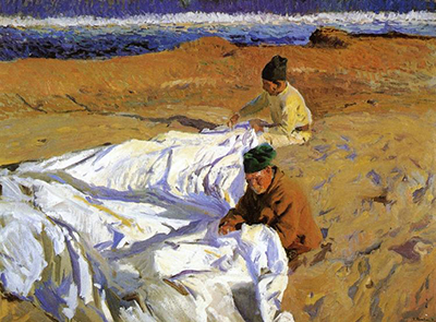 Mending the Sail Joaquin Sorolla